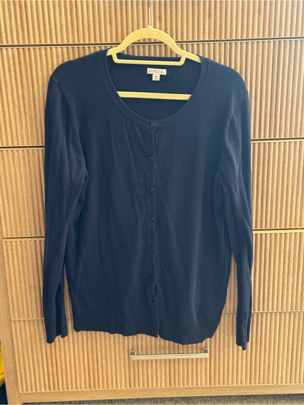 Merona Navy Round-Neck Button Cardigan